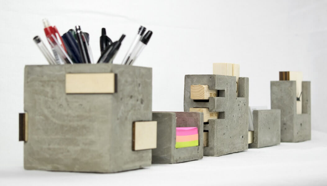 Concrete Desk Set